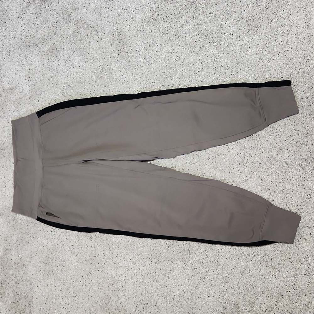 Athleta Venice Joggers Size XS - Taupe Track Joggers with Black Side Stripe - Picture 3 of 10